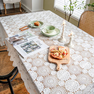 Vintage Luxurious Lace Tablecloth White