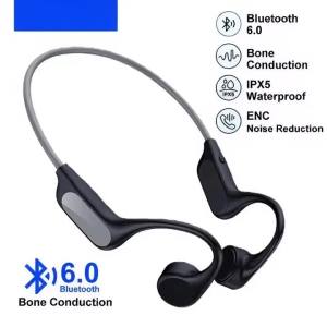 kebidumei | Bluetooth 6.0 Bone Conduction Earphones Sports Wireless Headphones Neckband Headsets HiFi Stereo ENC Noise Reduction Earbuds