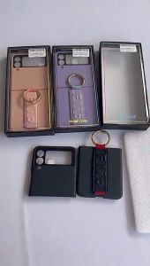 HARDCASE LENS KAMERA SAMSUNG Z FLIP 3 / Z FLIP 4 / Z FLIP 5 WITH RING BUCKLE WRISTBAND STAND