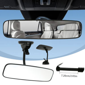 SEAMETAL Wide-Angle Car Rear View Mirror Suction Cup Hose Blind Spot Mirror 360° Rotatable Universal Car Interior Mirror