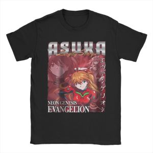 Bandai | 2026 Hot Selling Summer Fashion New Century Gospel Warrior EVA Asuka Outdoor Suitable for Street Cotton Loose Round Neck T-shirt