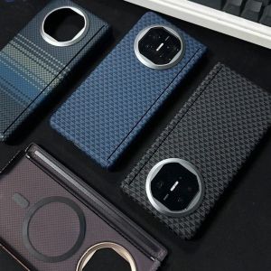 Ultra-Thin Magnetic Absorption Foldable Screen Huawei MateX6 Kevlar Texture Phone Case Luxury Business Style for Men And Women