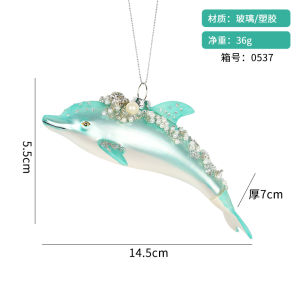 Christmas Decorations Glass Colorful Sea Urchin And Snail Marine Hanging Ornaments Christmas Tree Scene Arrangement Pendants Festival Gifts