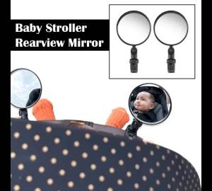 2pcs Electric Car Rearview Mirror Baby Stroller Rear View Mirror Bike Handlebar Mirror Adjustable Mirror Vehicle Accessories