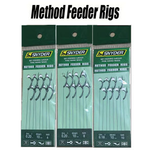 8Pcs Method Type Feeder Fishing Rope 10.16cm Braided Line Method Type Lead Pendant Method Type Barbed Hook Method Type Fish Hook