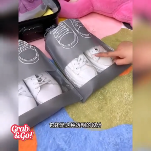 Shoes Storage Organizer Bags NonWoven DustProof Bags Portable Travel Shoe Storage Home Use Pouch Organizers