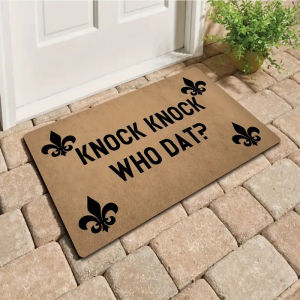 VIKAMA Funny Cat Paw Print Doormat Absorbent Non Slip Pet Entry Rug Bathroom Carpet Home Decor