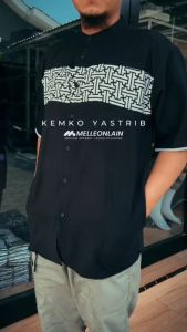 JUMBO Kemko Yastrib Kemeja Koko Dada Batik Pendek Kancing Baju Muslim Katun BIG SIZE Melleonlain