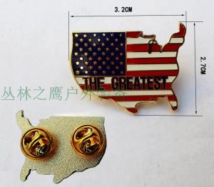 Military Fan General Officer Staff Meeting Badge Large Brim Metal Lapel Pin Chest Chapter Outdoor Camping Travel Supplies