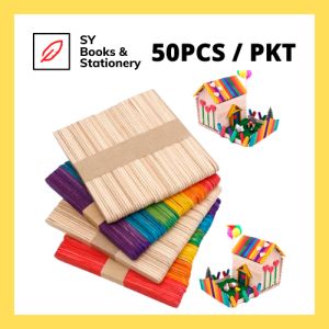 50’s Batang Aiskrim / Popsicle Ice Cream Stick / DIY Art & Craft / Pine Wood Stick Colorful / 11.5cm x 1cm Ice Cream Stick Toys For Kids Ice Cream Shop Toy - Lazada