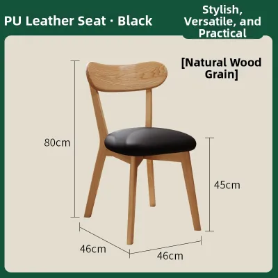 Mufengzhinan | Retro Zen Style Solid Wood Dining Chair With Backrest