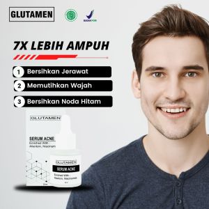 PROMO Serum Glutamen Skincare Pria: Solusi Wajah Glowing & Bebas Jerawat