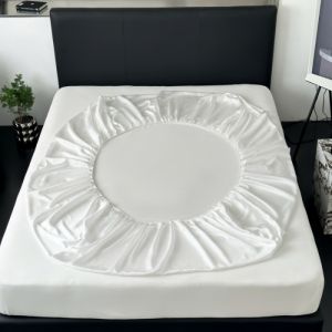 Tấm Trải Giường Bằng Sợi Lyocell Thập Niên 60 Màu Xám Mềm Mượt Mát Mẻ Cảm Giác Mềm Mại Dây Thun Chắc Chắn Vỏ Nệm Chắc Chắn Cho Giường 180x200