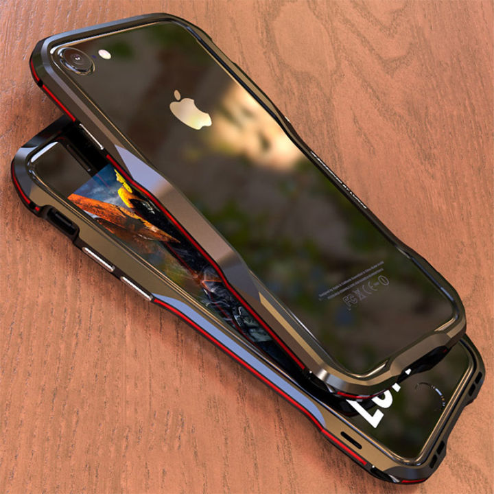 LUPHIE Aluminum Bumper Phone Case For iPhone 15 14 13 12 11 Pro