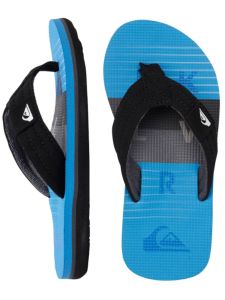 Quiksilver Summer New Comfortable Wide Strap Slip-On Shoes Quick Dry Flat Bottom Non-Slip Father Son Casual Rubber Sole EVA