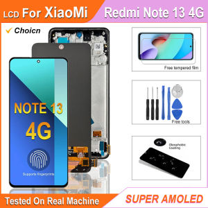 Super AMOLED LCD For Redmi Note 13 4G LCD Display Touch Screen Digitizer Assembly For Xiaomi Redmi 23129RAA4G 23124RA7EO LCD