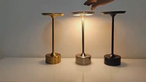 Vimite LED Table Lamp touch Sensor Desk Light USB Rechargeable Adjustable Brightness Wireless Bedside Induction Lamp for Cafe, Hotel, Study, and Bedroom
