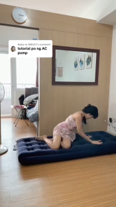 Inflatable Air Bed Double Size Portable Air Mattress Camping Bed with Free Air Pump for Home & Camping
