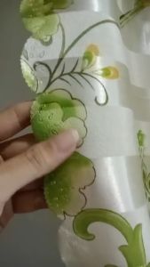 Màn treo cửa rèm treo cửa phòng khách phòng ngủ phi xanh lá nhiều kích thước có ép biên xung quanh BENU STORES