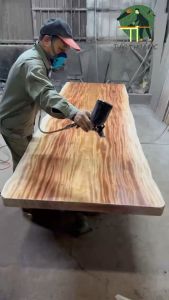 Mặt Bàn Xà Cừ Nguyên Khối Size To Kiểu Dáng Tự Nhiên Mặt Bàn Nguyên Tấm Gỗ Thịt