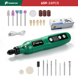 TUNGFULL Electric Carving Pen Jewelry Polishing Tool 5 Speed Mini Drill with LED Light for Glass Metal Wood Nail Art Manicure