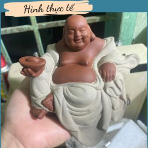 Tượng phật Di Lặc ngồi an nhiên tượng phật trang trí tượng gốm trang trí hình phật Di Lặc