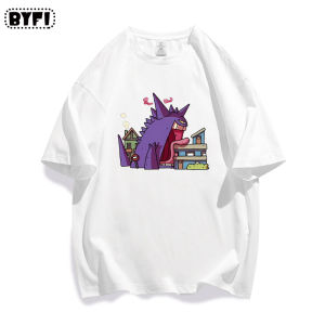 Bandai | 2026 Pok É Mon Monster Co Branded Cartoon Q Edition Short Sleeved T-shirt Mens and Womens Cotton Half Sleeve
