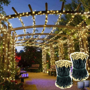 8Colors Outdoor Solar Light Garden Warm/Purple/RGB LED Strip String Fairy Lights Solar Lamp Waterproof Garland Christmas Decor