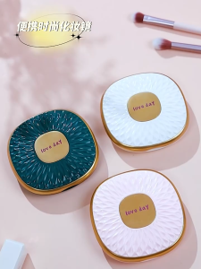 HOVELSHOP Kaca Lipat Mini Portable 2 Sisi Cermin Riasan Make Up Korean Aesthetic Flip Hand Mirror