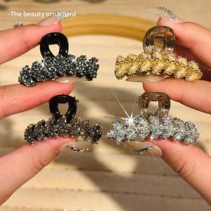 Elegant Small Wheat Ear Water Diamond Hair Clip Womens Half Updo Shark Tail Hair Clip Side Bangs Hair Clip Fashionable Sensation