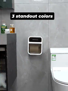 EACC - Tissue Storage Box Waterproof Wall-mounted Toilet Paper Canister Holder