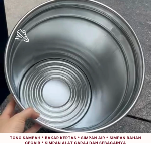 Metal Pail 20L & 25L | Used / Recycled Drum | White Drum | Empty Paint Pail | Paper Burning Bin | Steel Drum for Storage Waste or Recycling