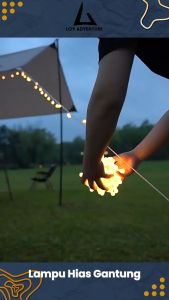 Lampu Hias Gantung Bohlam Waterproof Camping Outdoor- 5-10M Warm White - 5 m 50 lamp