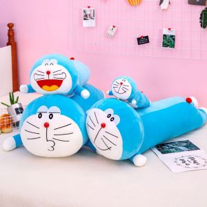60-120cm Doraemon Soft Stuffed Toy Sleeping Long Bolster Fluffy Long Pillow With Emotions Birthday Gift For Kid Girls