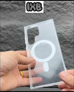 IXB Sam S26 S25 S24 Fe Ultra S23 FE Ultra wireless magnetic cover transparent Clear hard acrylic shockproof phone case