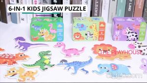6-in-1 Kids Jigsaw Puzzle Toy Early Educational in Casing Box Gift Goodie bags