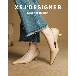 LIQIXIEFANG | Genuine Leather High Heels Comfortable Spring Autumn