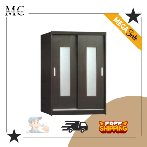【LOCAL SELLER】Zest Walnut 4ft Sliding Wardrobe