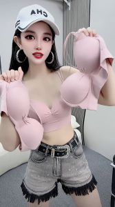 Fashionable Cross Back Strapless Bralette Womens Thin Short Style Camisole Summer 2024 Versatile Inner Wear Matching Top