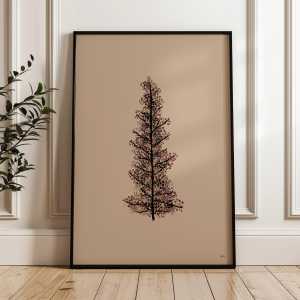 BILIBILI | Minimalist Floral Print Vintage-Inspired Wall Art Terra Cotta Home DecorSimple Home Decoration Painting Flowers Plants Poster