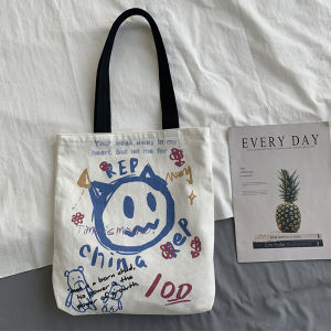 Japanese Style Canvas Bag Ins Vitality Young Adult Student Handheld Canvas Bag New Fashion Harajuku Style Womens Shoulder
