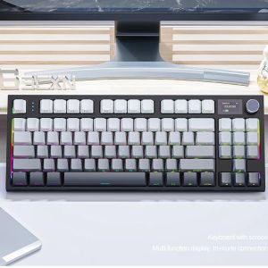 ATTACK SHARK | Attack Shark K86 Wireless Mechanical Keyboard Metal Knob Gasket Structure Hot Swap TFT Screen Gamer Keyboard