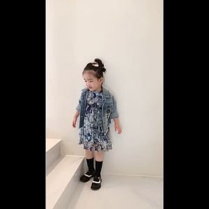 (Nhập Nguyên Hộp) Giày Bé Gái Quai Dán Da Mềm Nhẹ Kiểu Dáng Vintage Giày Búp Bê 2023 Quảng Châu Cao Cấp Cho Bé Gái Từ 1 Đến 12 Tuổi