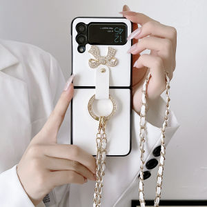 iXTOPM Luxury Bow ins Style Case For Samsung Galaxy Z Flip 4G 5G Flip3 Cover Z Flip4