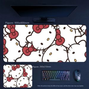 Sanrio | Girls Hello Kitty Series Leather Mouse Pad Large Size Wrist Table Mat Precision Edge Locking Premium Printed Leather Mouse Pad