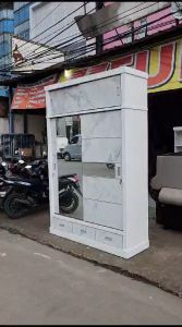 Lemari Baju HPL 2 Pintu Jumbo Tinggi Dengan Laci / Lemari Pakaian