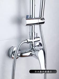 Brass Diverter Silver Valve 3 Way Water Separator Shower Tee Adapter Adjustable Shower Head Diverter Valve Bathroom Accessories