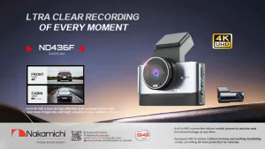 Nakamichi ND436F Camera ô tô HD Dual Recording 4K UHD với màn hình IPS 3.0 inch ghi hình trước và sau chống thời tiết lưu trữ dễ dàng kết nối Wi-Fi và ứng dụng di động.
