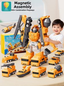 YAOLAN | Transformable Magnetic Absorption Robot Car Toy for Boys Aged 3 to 6