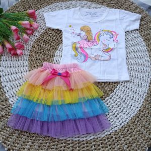 kaos unicorn set baju perempuan